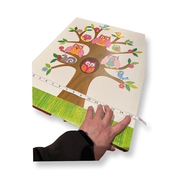 OWL picture kids baby bedroom decorations pink and blue owls and squirrel tree - Picture 10 of 10